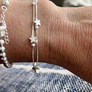 Sterling Silver Double Strand Bracelet
